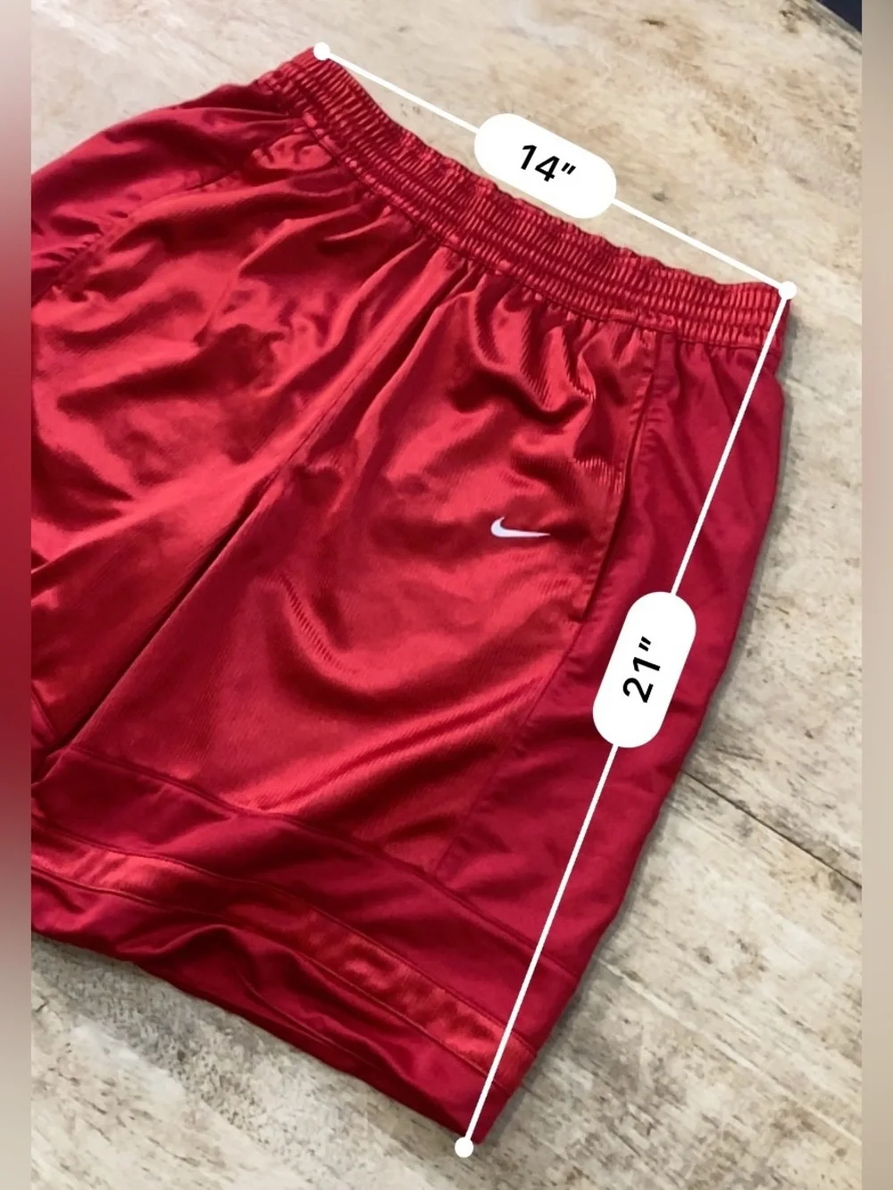 Vintage Y2K Nike Men’s Sz M Red Dazzle Baggy Basketball Shorts